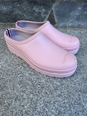 Hunter Pink Slip-On Platform Clog